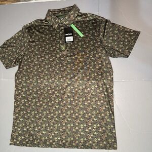 Bogey Bros Golf Polo Shirt M Medium OG Scale Camo Print Graphic New Performance